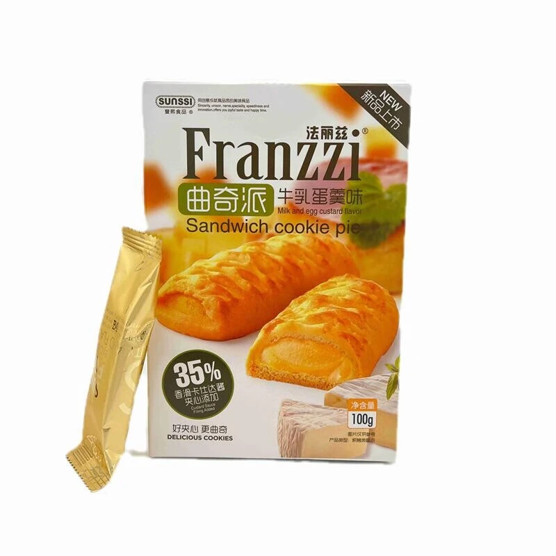 Franzzi/法丽兹曲奇派牛乳蛋羹味 100g