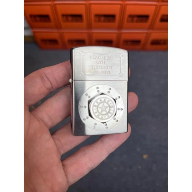 个性创意五角星防风煤油打火机刹车盘雕刻礼物