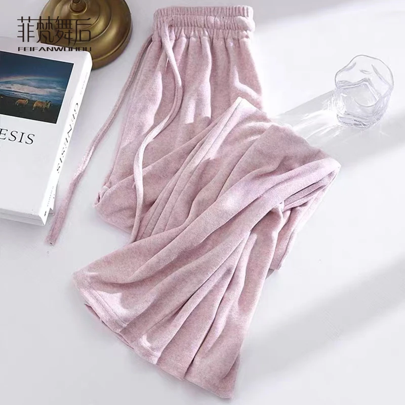 菲梵舞后舞蹈服练功裤直筒阔腿长裤女现代舞训练形体服跳舞服装