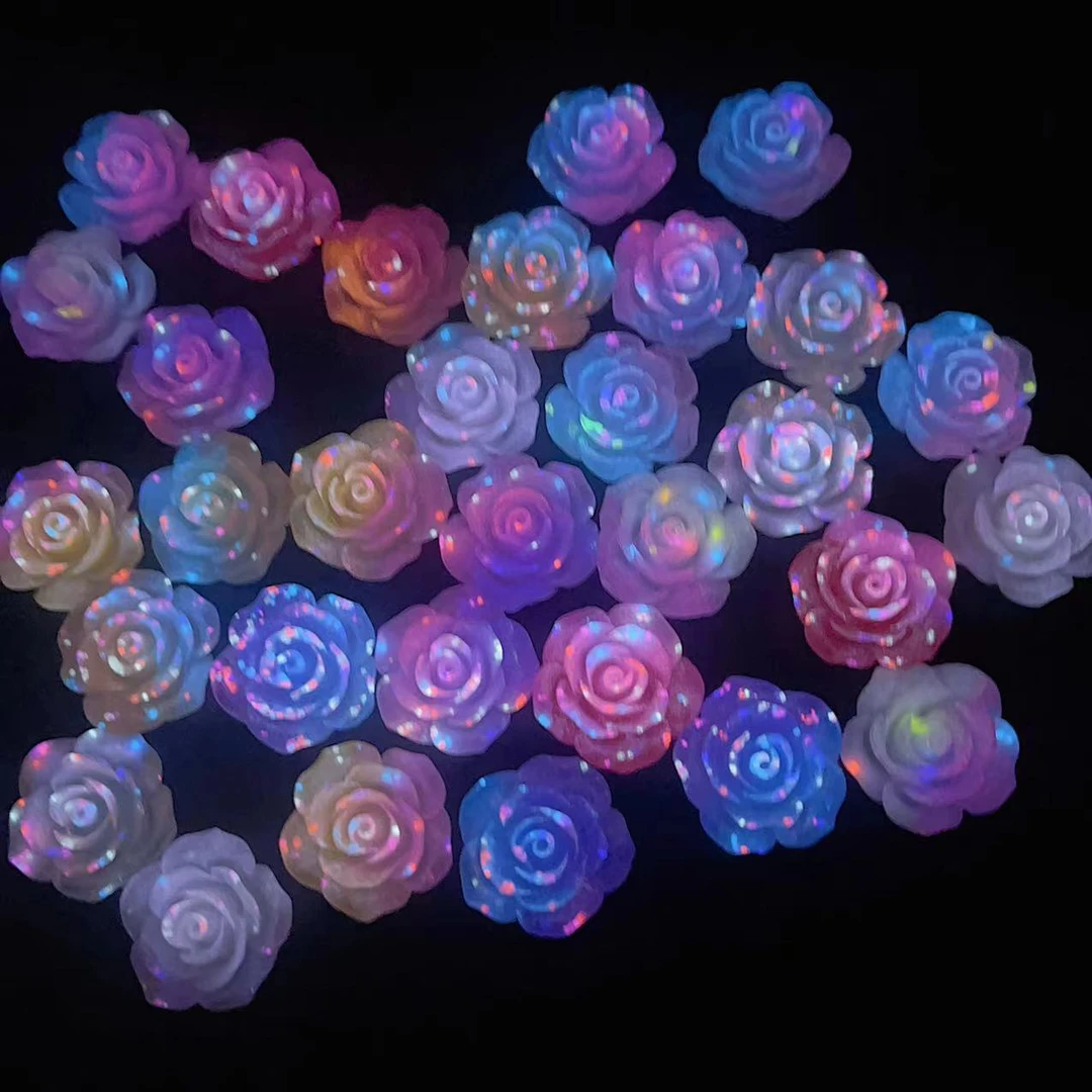 【直播拆】夜光山茶花 DIY手工配件
