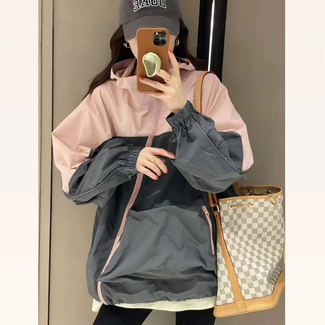 直播特J/薄款设计师款斜拉链外套