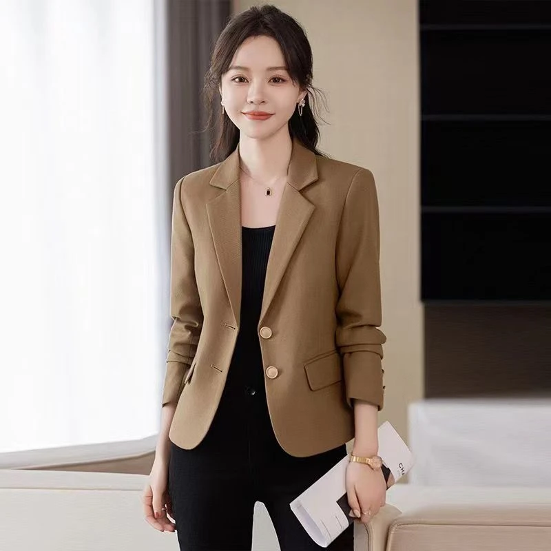 小个子短款西装外套女2025春秋新款高级感气质韩版休闲小西服上衣