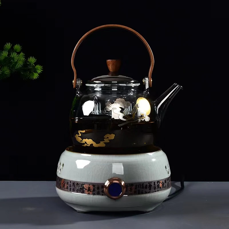 陶瓷煮茶器电陶炉多功能家用茶炉玻璃壶蒸煮壶养生壶烧水壶煮茶壶