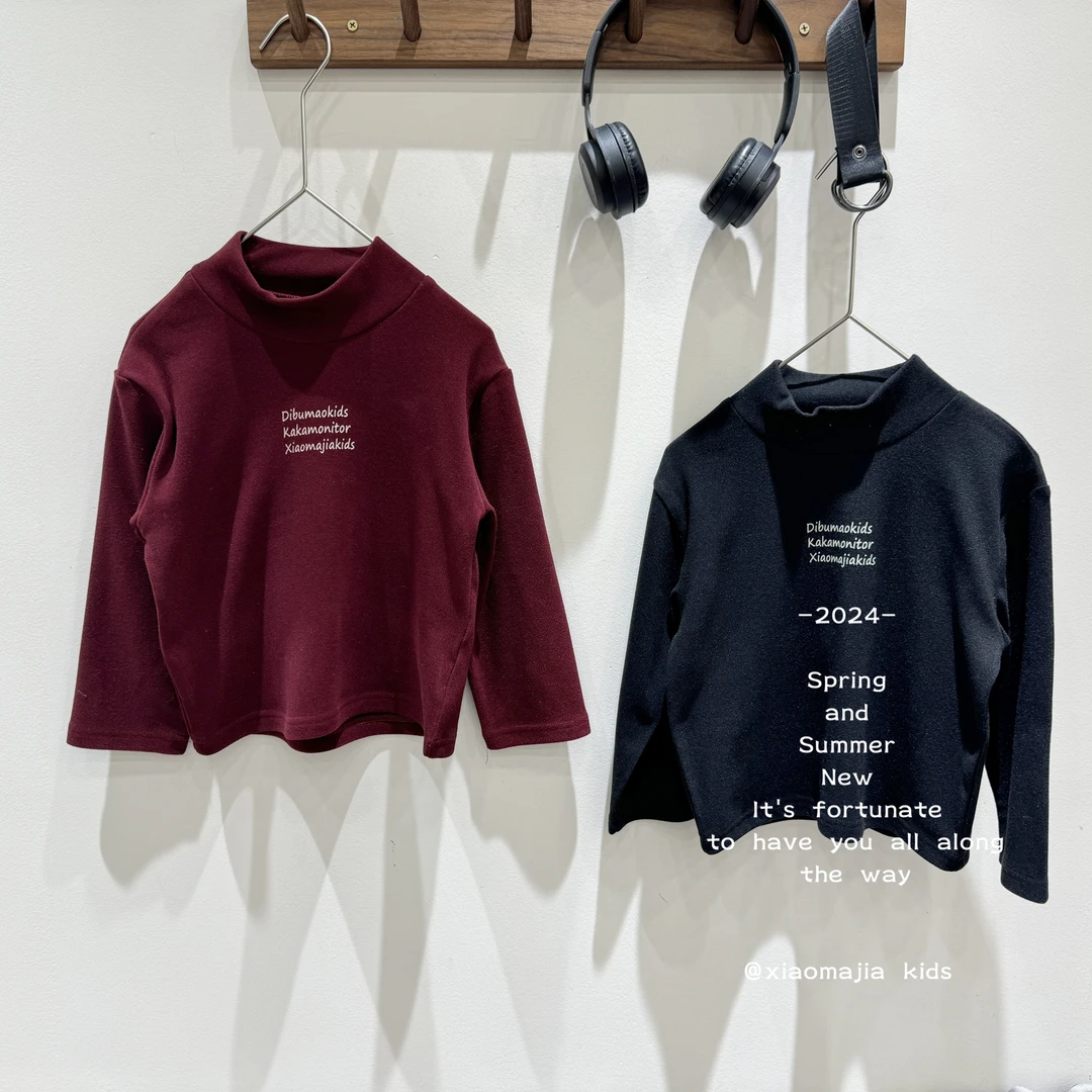 现货-冬季韩版打底衫D-3596儿童萌娃度假穿搭韩版潮流男女宝上衣