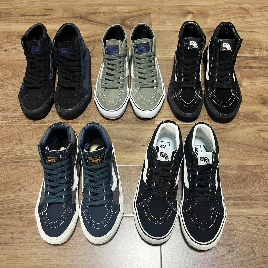 【断码清仓】【自主品牌平替】黑白色藏蓝全黑色美式复古板鞋休闲鞋子