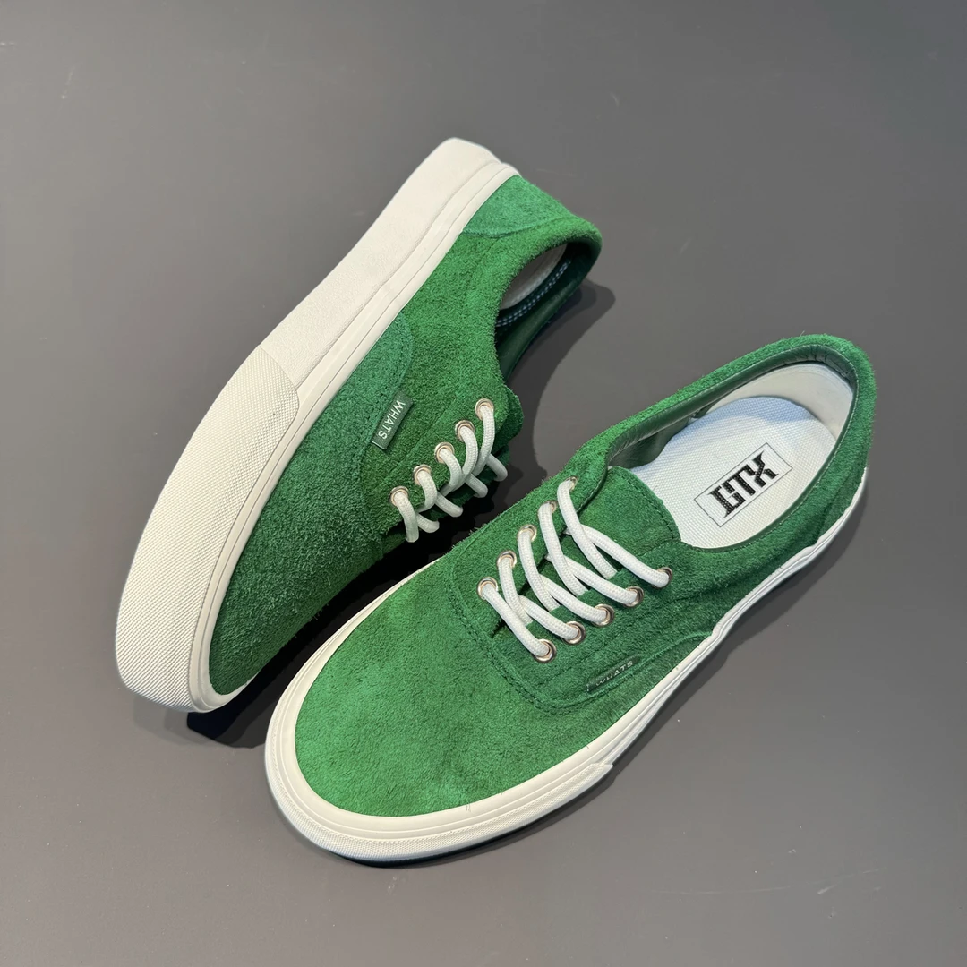 高端支线绿色低帮长毛绒牛皮男女板鞋美式复古百搭休闲鞋
