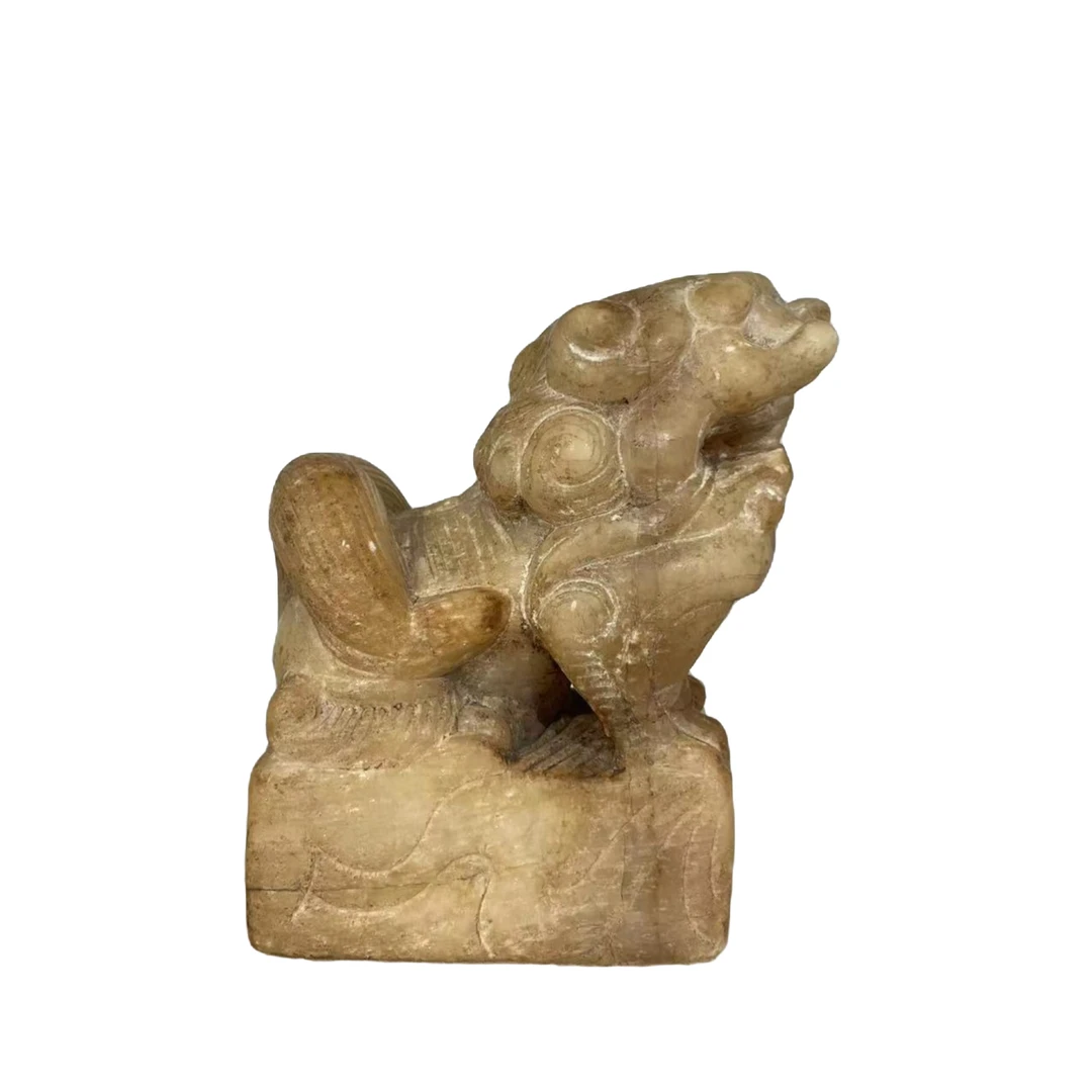 案头狮子 寿山石 案头摆件 手工貔貅十二生肖雕刻老虎金钱把件