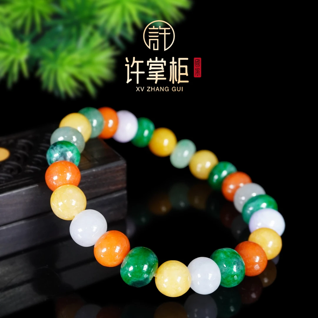 非金属珐琅手链 许掌柜｜彩色多宝手串气质多彩时尚精致珠串手饰