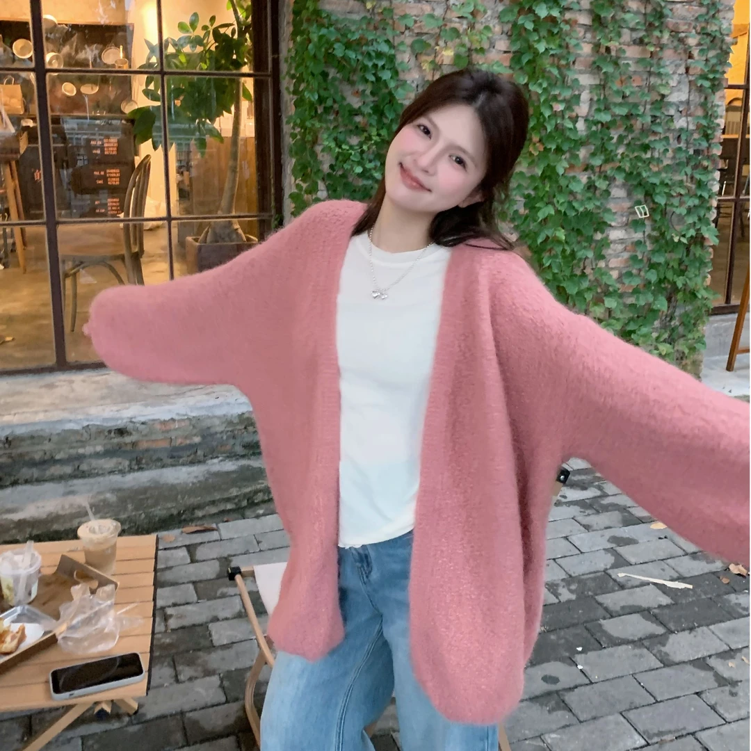 漫姐的店【莓果】秋冬树莓色纯色气质百搭套头毛衣通勤显瘦上衣