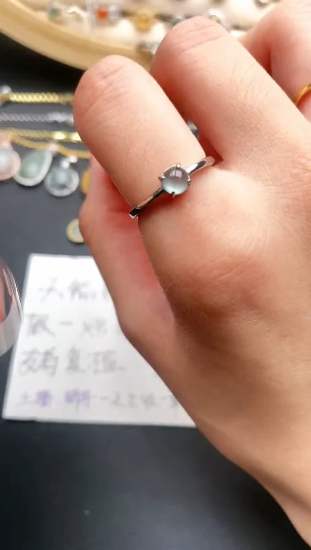 【闪购商品】翡翠戒指银S925镶嵌11111+2