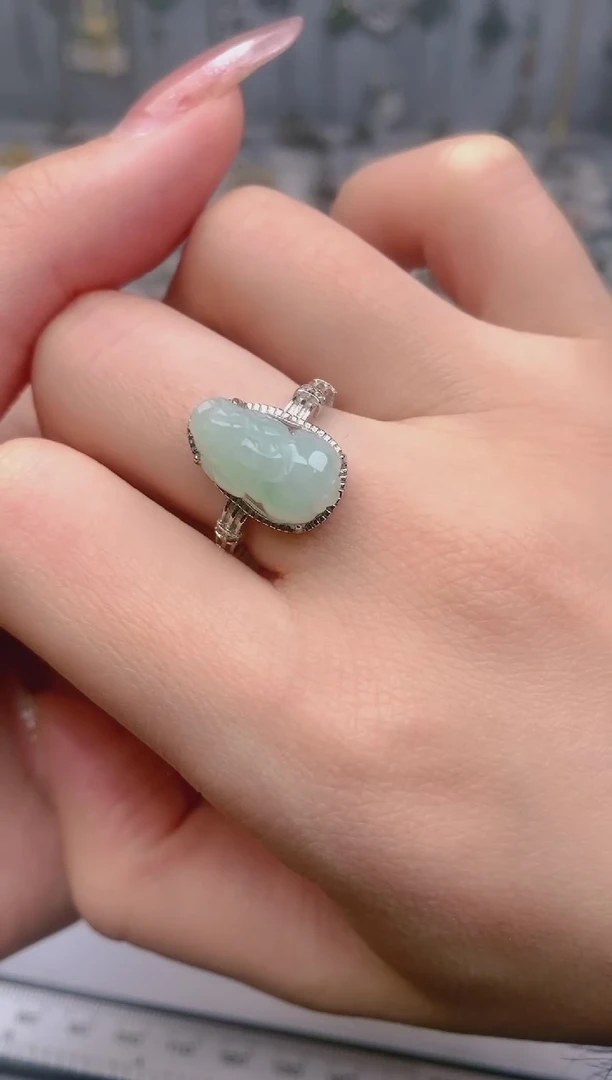 【闪购商品】翡翠戒指银S925镶嵌1