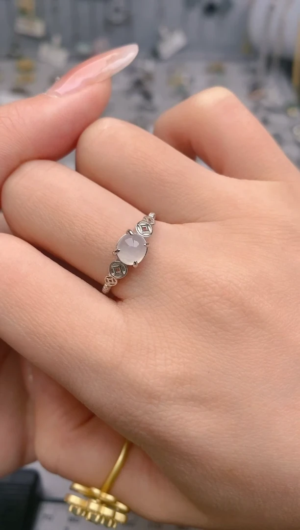 【闪购商品】翡翠戒指银S925镶嵌1