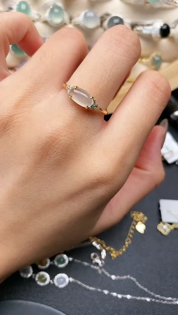 【闪购商品】翡翠戒指银S925镶嵌333333+8