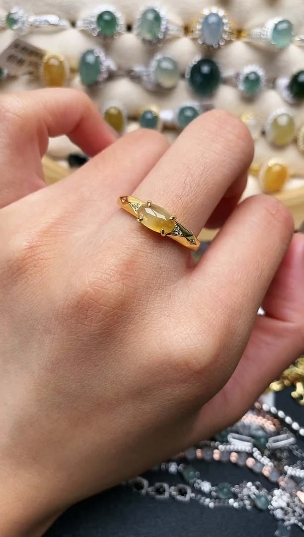 【闪购商品】翡翠戒指银S925镶嵌3333333+9