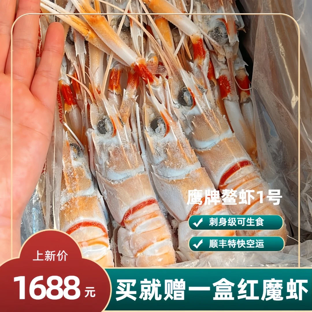 新西兰鳌虾进口刺身 scampi斯干比小龙虾特大海鳌虾1号鹰牌鳌虾