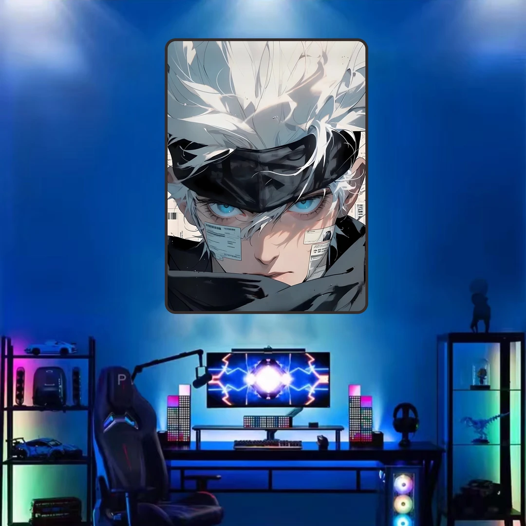 《PVC咒术回战》五条悟pvc挂画动漫客厅装饰画电竞房壁画40*60