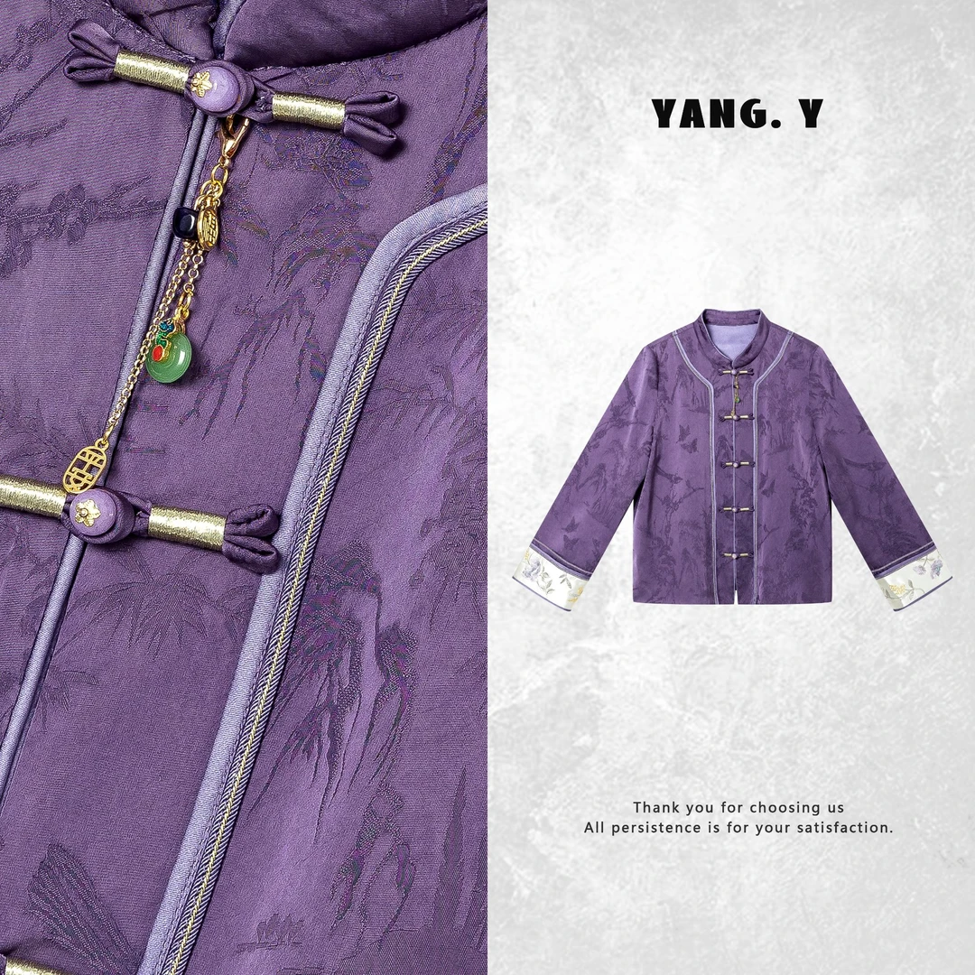 YANG.Y-【携悦同眠】深圳原创高端中式国风女装桑蚕丝秋冬外套90320