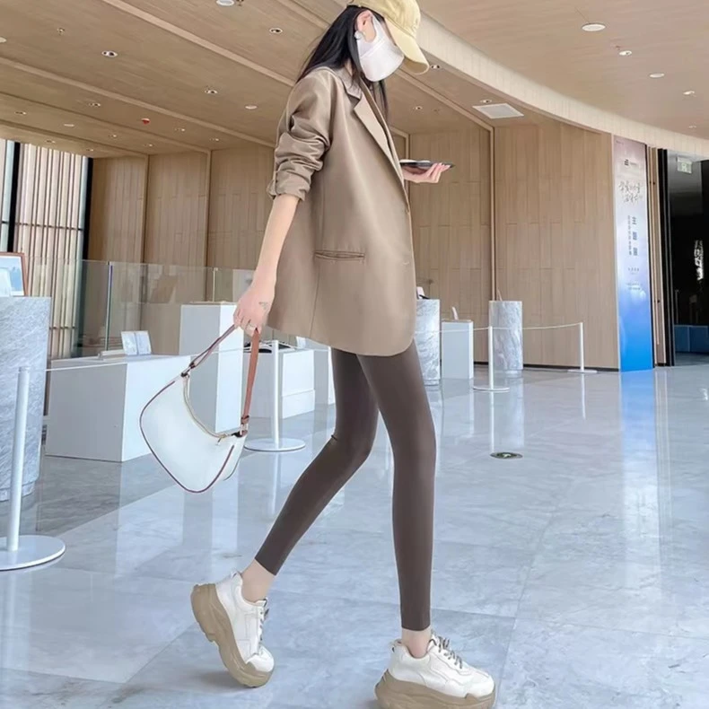 秋冬加绒芭比裤鲨鱼裤无痕百搭修身女士显瘦时尚网红打底裤小个子