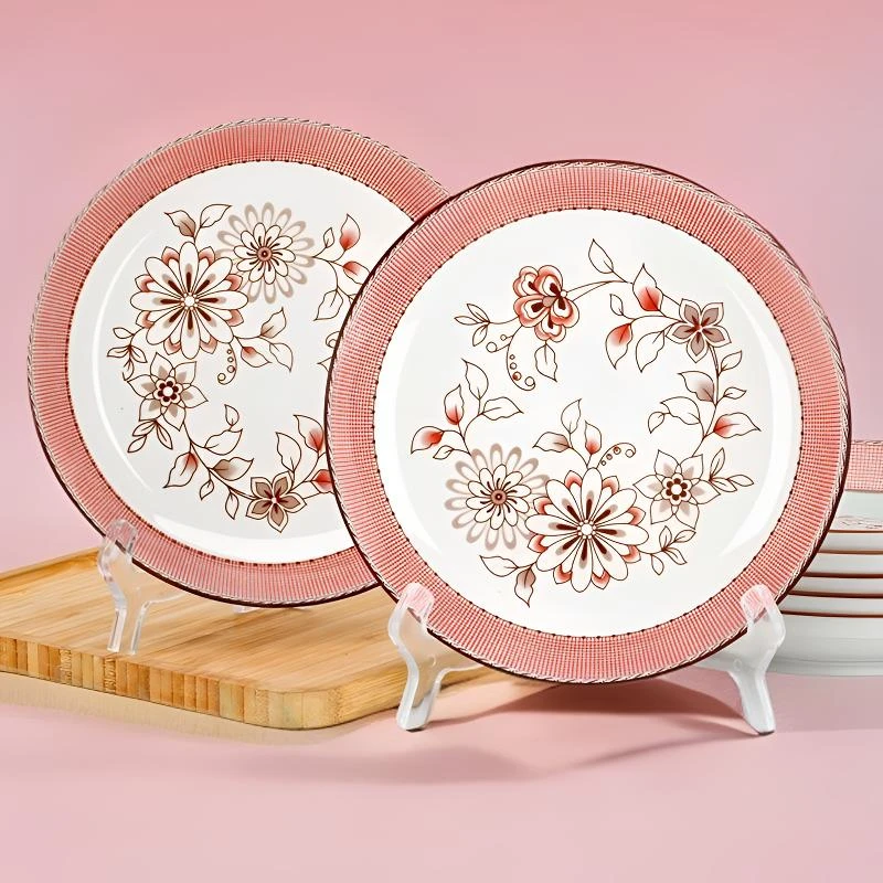 菜盘家用陶瓷饭盘菜盘子碟盘新款餐盘可微波餐具小碟子批发釉下彩