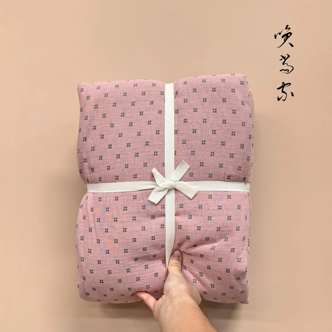 笑当家【尾单捡漏】40支万福四件套-全棉双层纱-母婴A类四件套简约