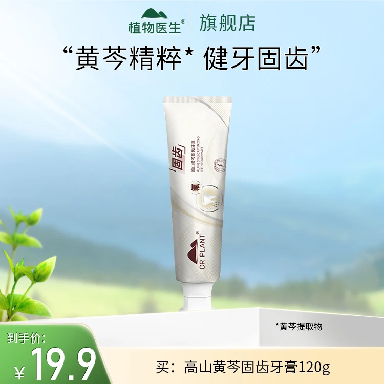 【专柜同款】DR PLANT高山固齿牙膏清新清洁牙齿泡沫丰富植物医生