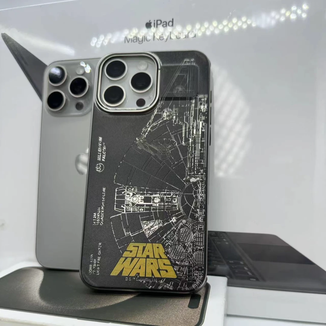 激锋果壳 适用15Pro/Pro Max触点方案潮牌全包电镀