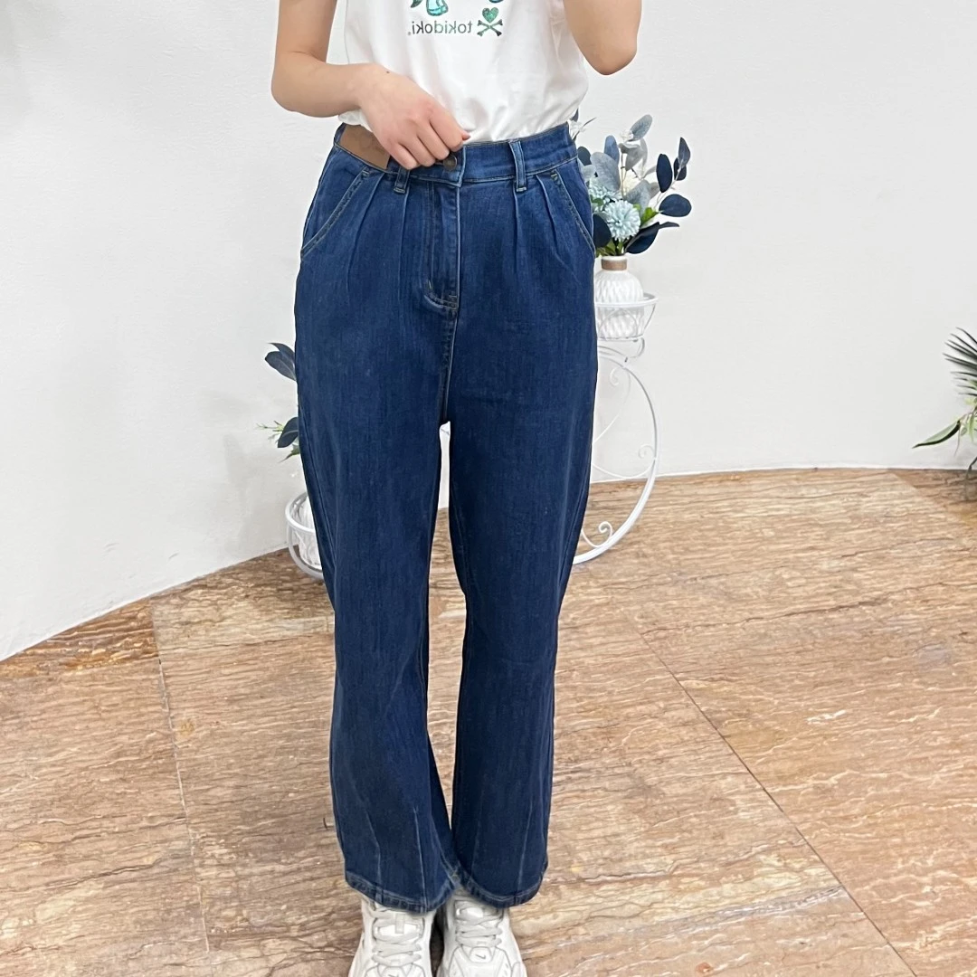 Lagogo/拉谷谷新款LAGOGO拉谷谷专柜同款遮肉显瘦牛仔裤