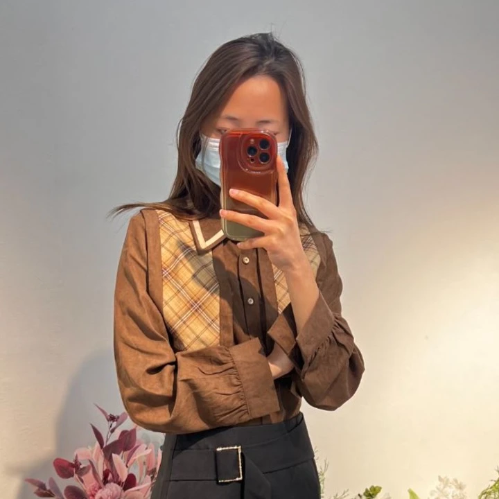 Lagogo/拉谷谷LAGOGO拉谷谷专柜同款遮肉显瘦衬衫设计师款时尚款