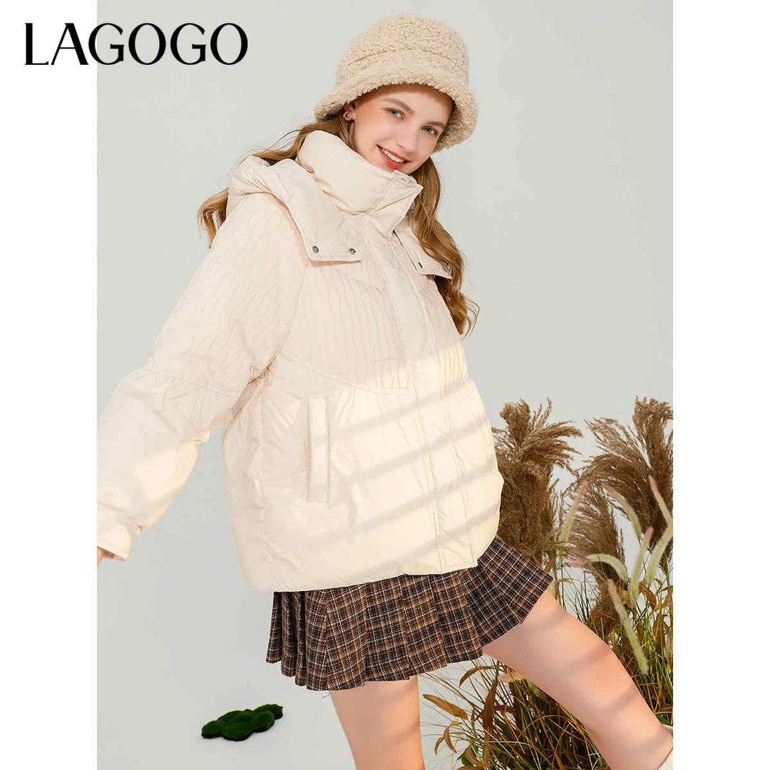 lagogo新款压花肌理感舒适上班族通勤风女装高级感MCYY53XC51