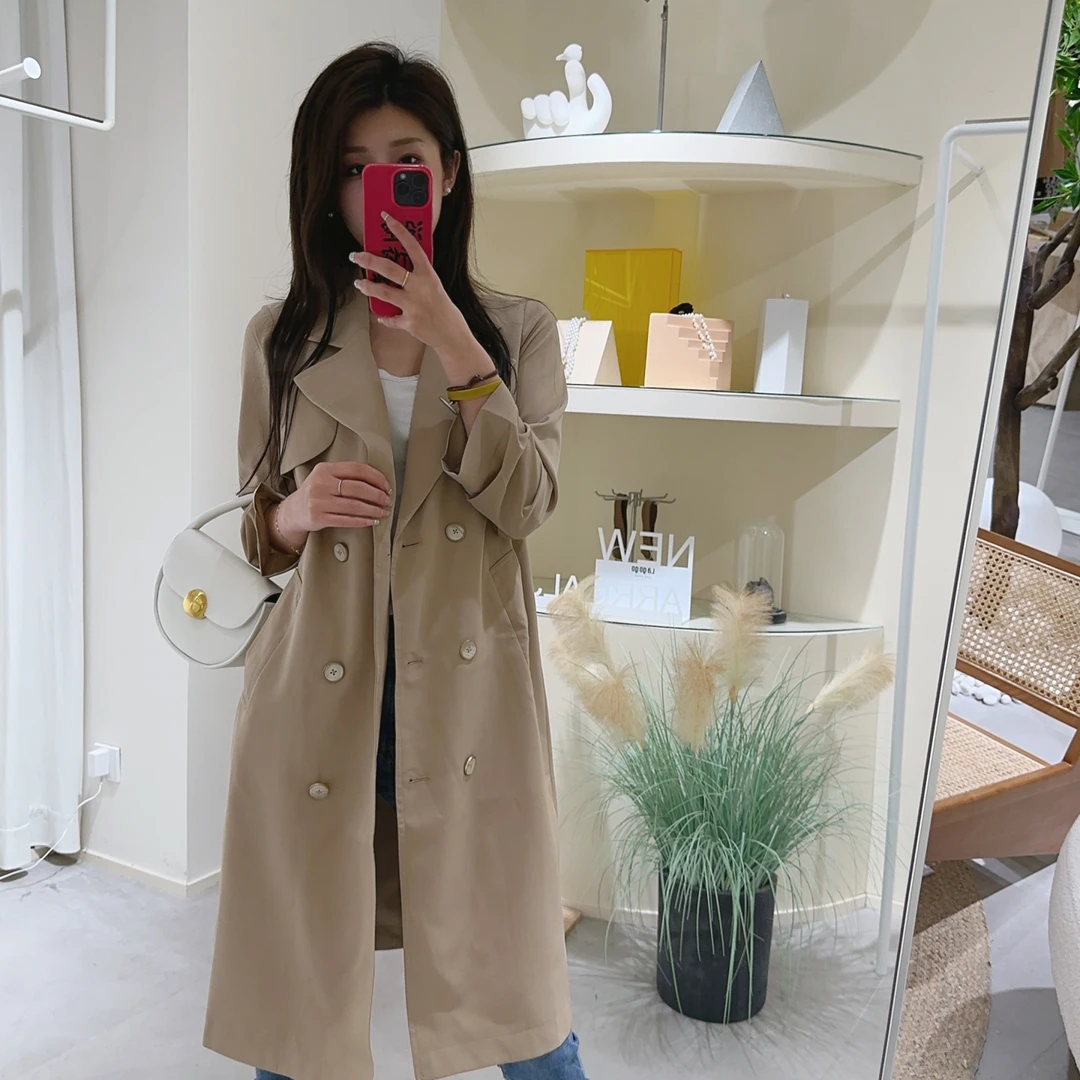 Lagogo/拉谷谷LAGOGO拉谷谷专柜新款春夏高品质风衣遮肉款