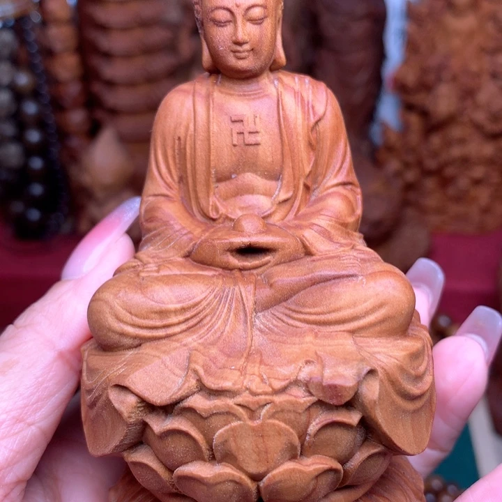 檀香木其他老山檀手把件吊坠微瑕