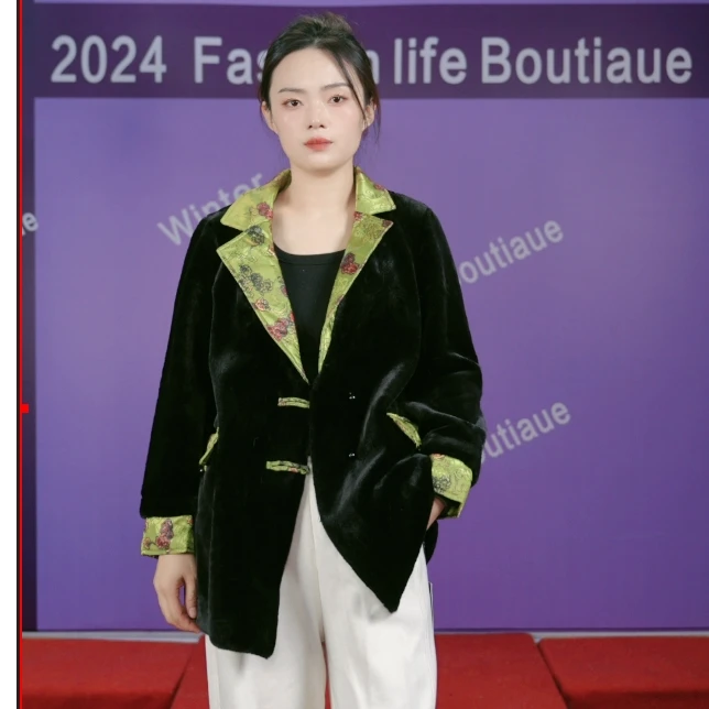 0120秋冬女装洋气时尚高端妈妈冬季外套