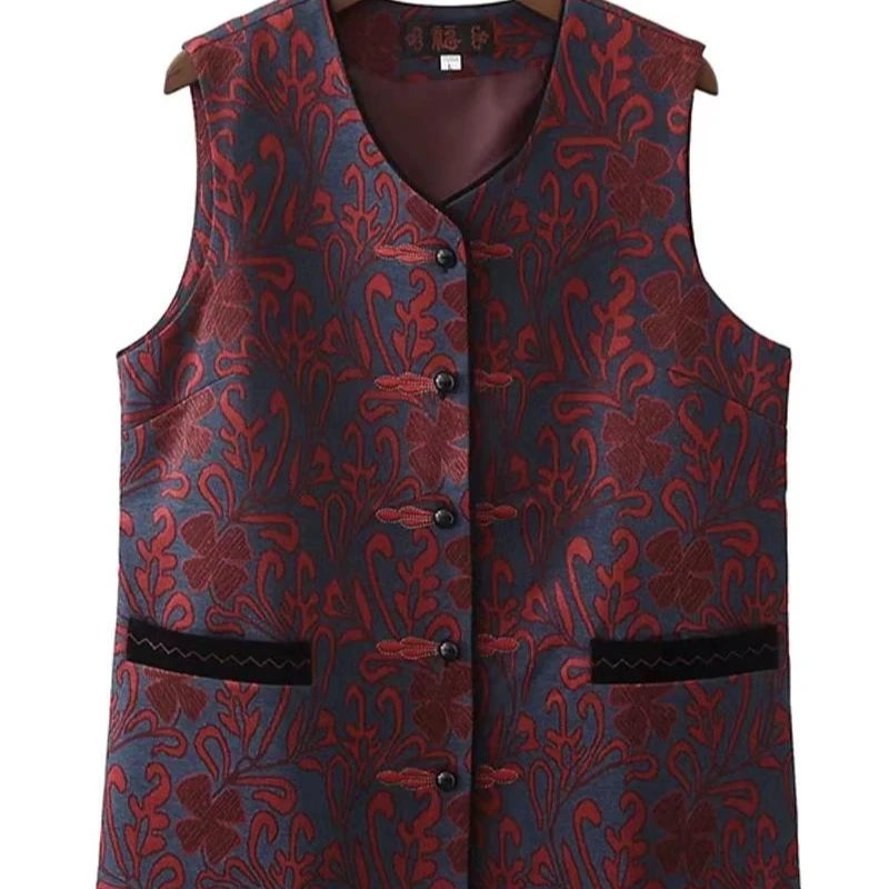 0143妈妈秋冬新款高贵外套中老年女士冬装时尚马甲