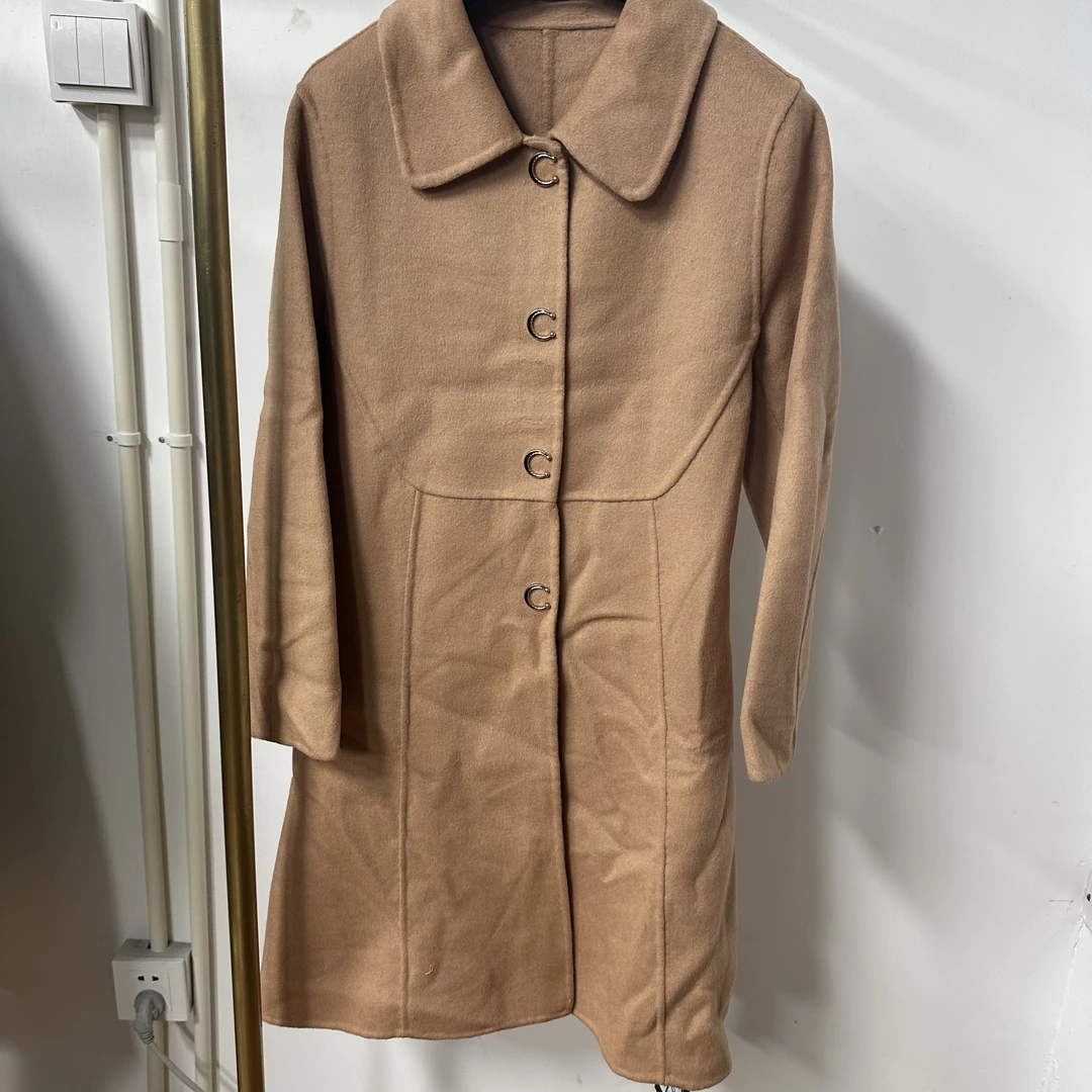 002原创年秋季新款休闲英伦风褶皱袖口双排扣薄款女装中长款风衣