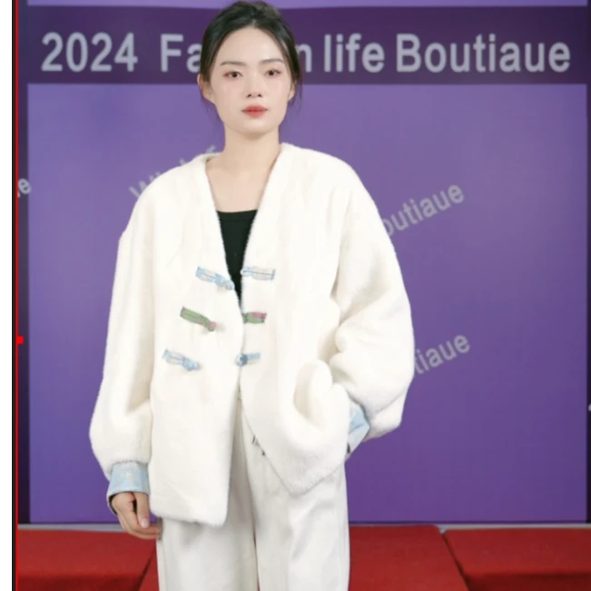 2310秋冬中长款大码女装女装洋气时尚高端妈妈冬季外套