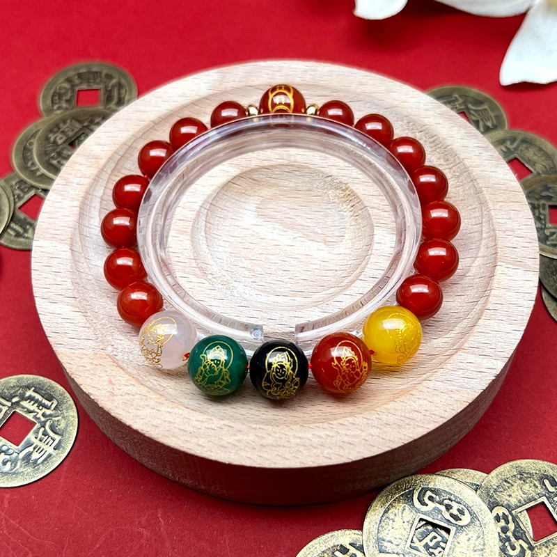 五路财S新年龙年男女款手链手串生意人寓意好看饰品时尚DIY珠子X