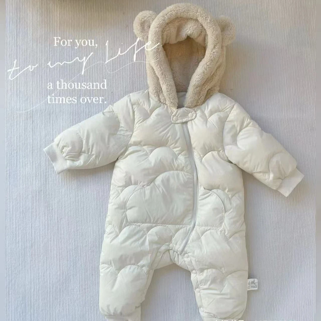云朵棉婴儿秋冬加厚连体衣冬季保暖哈衣服男女宝宝睡衣爬服