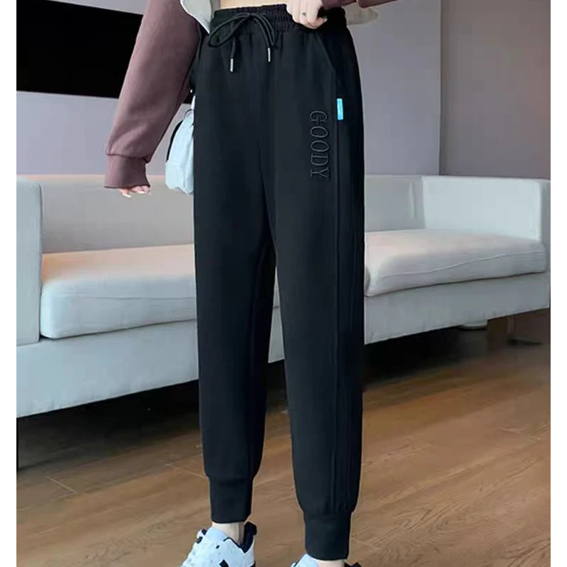 （裤长约96）束脚运动休闲裤女士新款显瘦哈伦裤宽松小个子卫裤3303