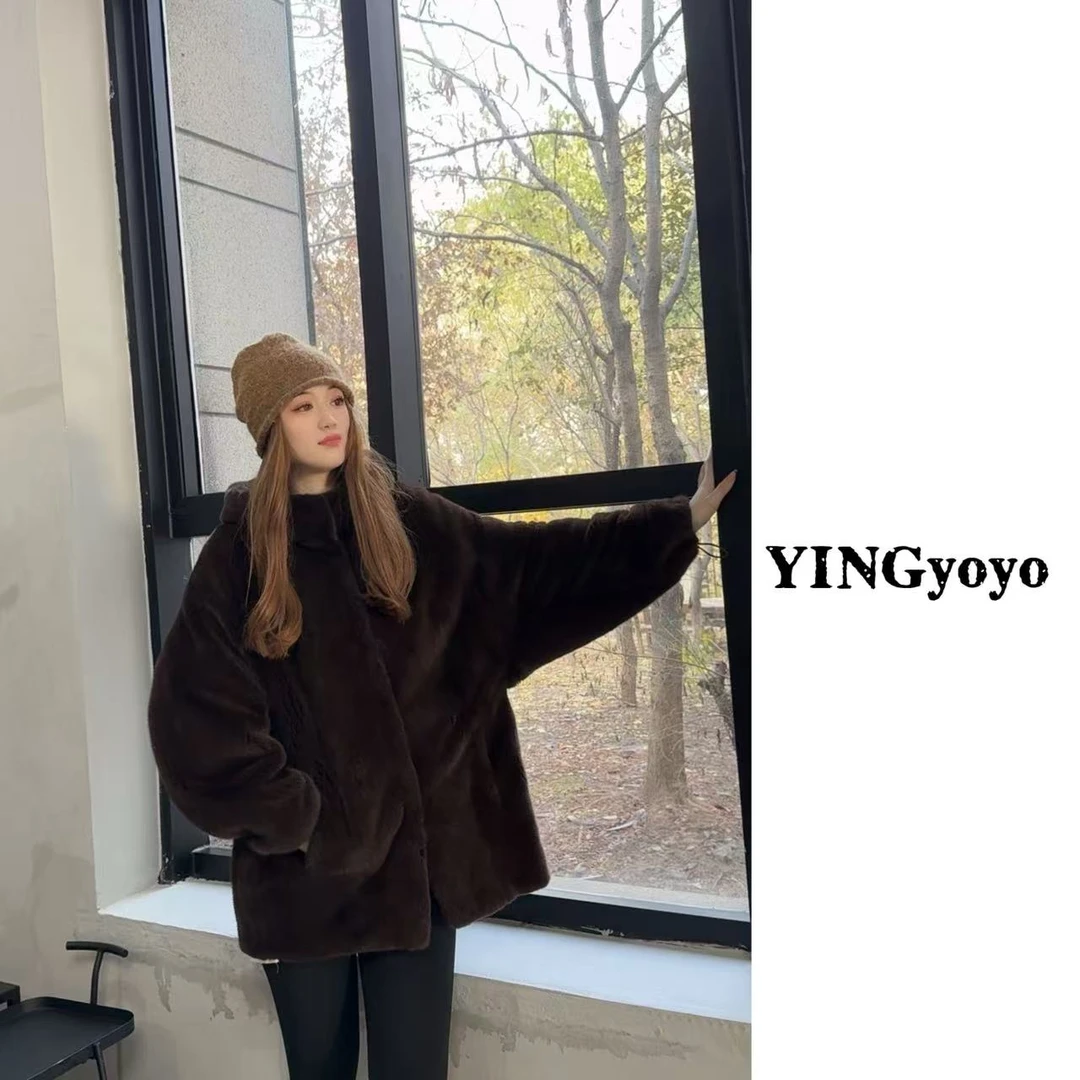【YINGYOYO】影哥「素颜时光」经典百搭水貂天鹅绒整貂YG23076