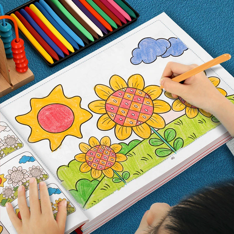 儿童幼儿园3-6岁画画画画涂色本涂色画宝宝彩色启蒙学画入门系列