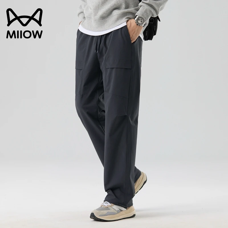 猫人美式工装裤男士秋冬裤子防水户外运动休闲裤宽松百搭直筒裤男