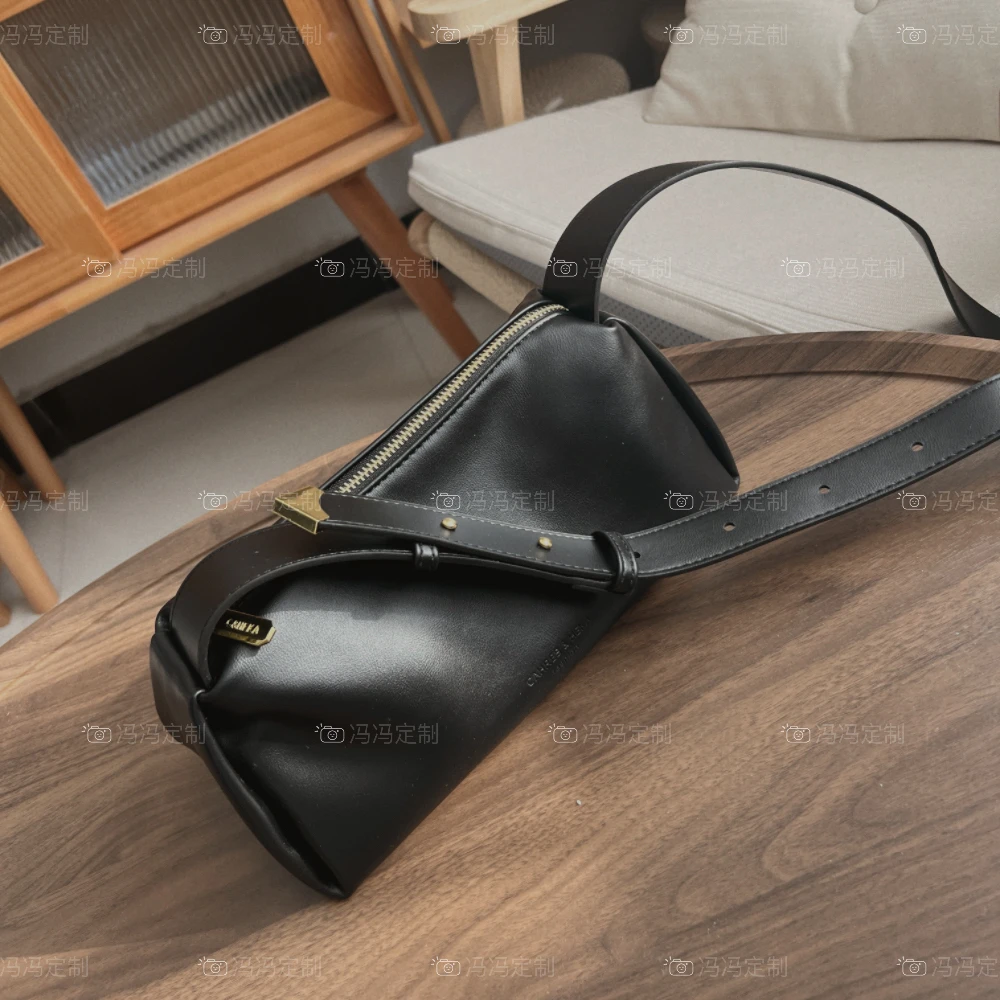 冯冯定制款【慵懒软皮通勤包】宽肩带简约韩系斜挎包百搭松弛单肩包