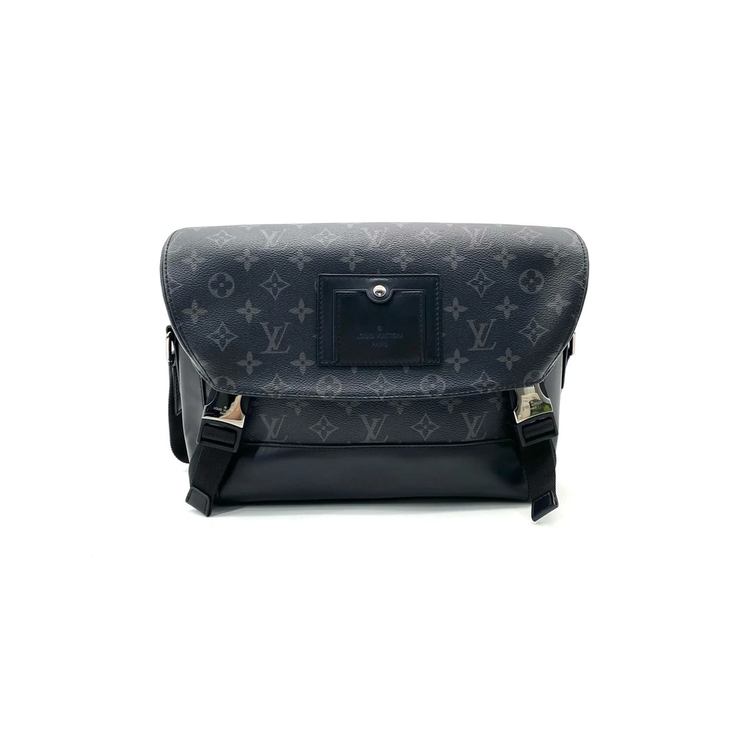 95新 LouisVuitton/路易威登 98新黑老花双扣voyage邮差尺寸33/22