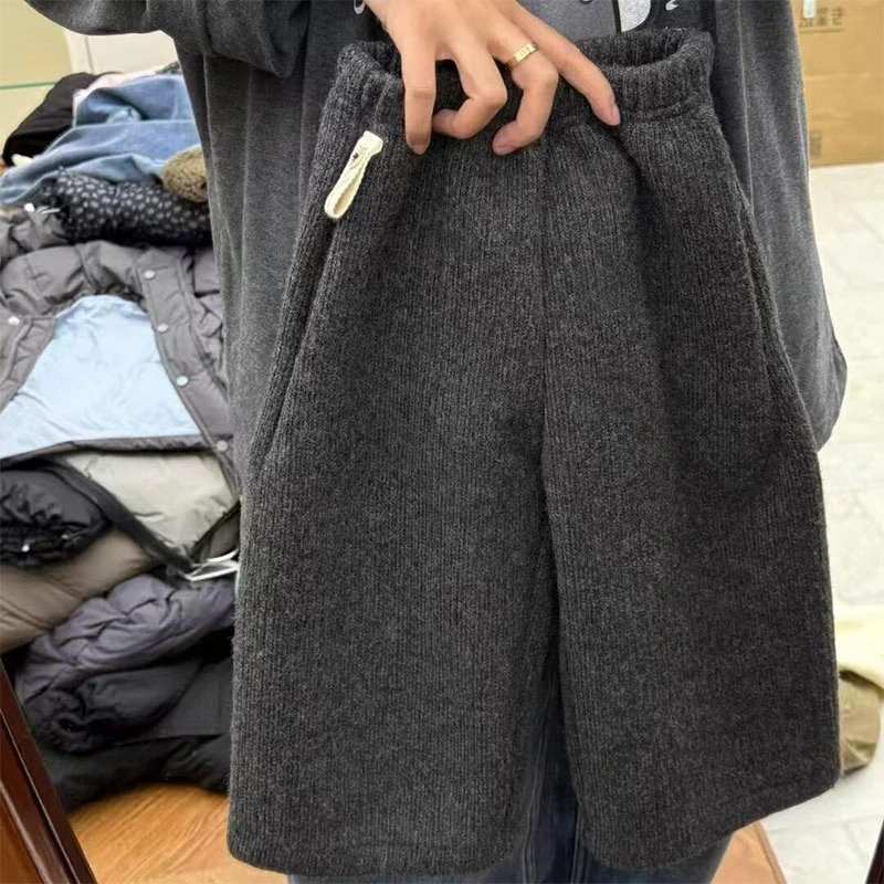 儿童加绒裤子2025秋冬新款童装洋气时髦女宝宝休闲加厚保暖直筒裤