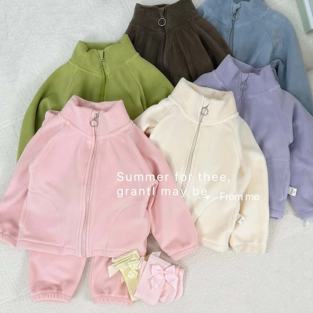 奥粒绒男女童外套校服神器秋冬3-16岁洋气童装儿童加绒摇粒绒户外