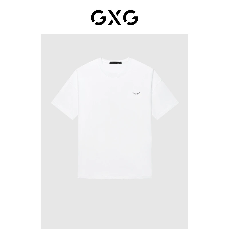 23年夏后背棋盘格印花潮流宽松出游情侣短袖圆领休闲#GED14416312