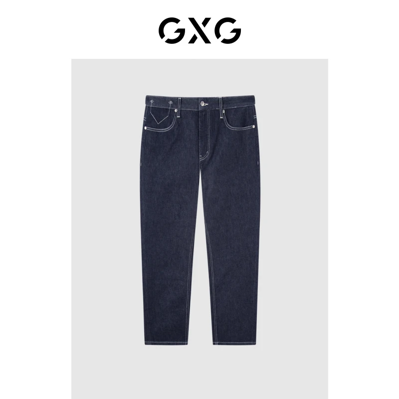 GXG男装 男士牛仔裤休闲锥形不掉色春季高端百搭裤子#10E1050094L