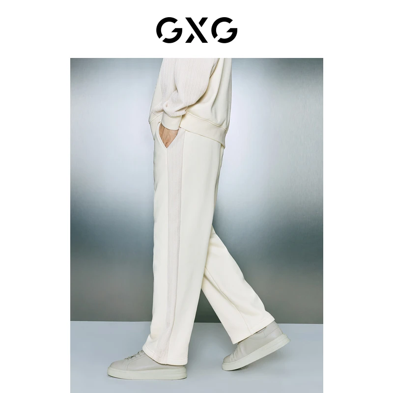 GXG男装 摇粒绒保暖宽松锥形休闲裤男士23年冬季新品#GED10231614