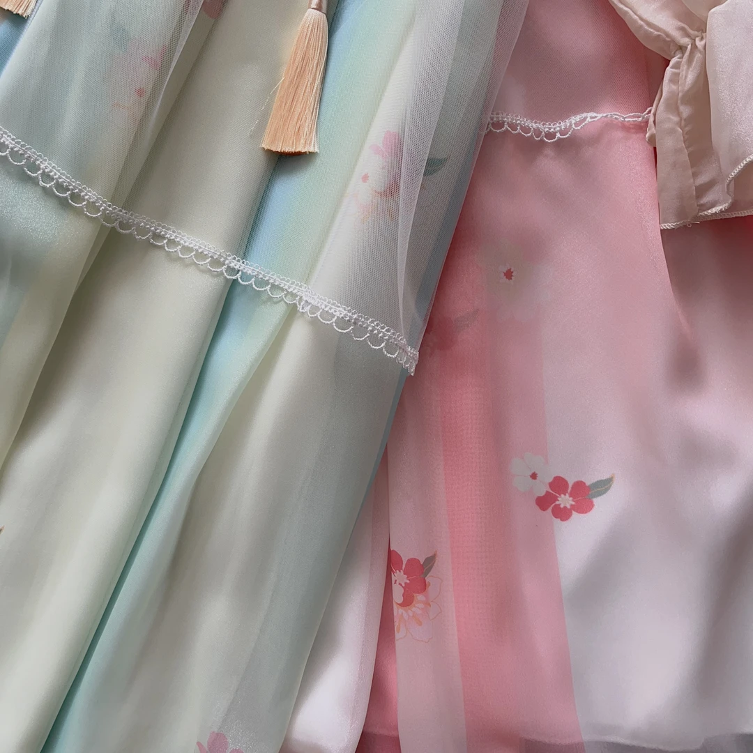 【FL2405】春夏新款小女孩儿童改良汉服超仙齐胸襦裙连衣裙中国风