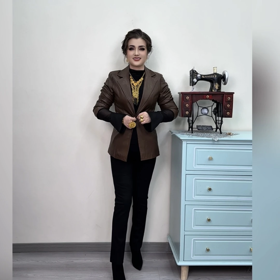 {迈艺丽} （903）秋季大码女装皮外套